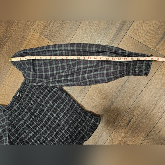 Madewell Plaid Puff Sleeve Top - Size S - Picture 13 of 15
